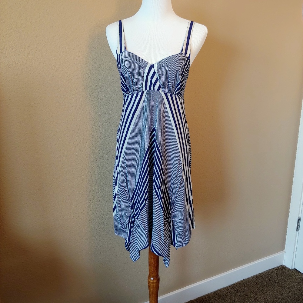 Mixed-Stripe Hankerchief Dress